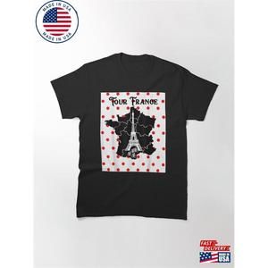 Tour France By Bicycle In 21 Days To Paris Polka Dot Tshirt